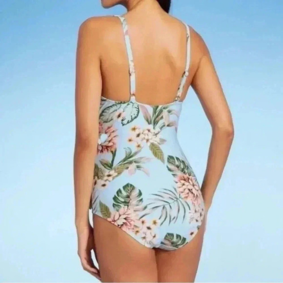 NWT- Kona Sol Floral Wrap One piece bathing suit - Picture 11 of 11